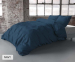 Satijn Geweven Dekbedovertrek-Navy-200 x 200/220 | 2-persoons