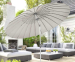 Shanghai Parasol 270 cm Taupe - Met Prachtige Baleinen!