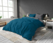 Sleeptime Dubbelzijdig Uni Dekbedovertrek - Antraciet / Blauw - 200 x 200/220 | 2-persoons