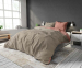 Sleeptime Dubbelzijdig Uni Dekbedovertrek - Taupe / Roze - 140 x 200/220 | 1-persoons
