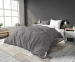 Sleeptime Dubbelzijdig Uni Dekbedovertrek - Wit / Grijs - 140 x 200/220 | 1-persoons