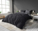Sleeptime Dubbelzijdig Uni Dekbedovertrek - Zwart / Antraciet - 200 x 200/220 | 2-persoons
