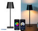 Slimme Draadloze Tafellamp - Met Warmwit En RGB Kleuren!