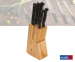 Sola Houten Messenblok Inclusief Messen - Complete Set Met Hoogwaardige Messen!
