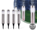 4 Of 8 Luxe RVS LED Tuinlampen - Met Zonnepaneel & Lichtsensor!