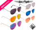 Elegante Aviator Zonnebril Met Stevige Brillenkoker - In 6 Trendy Kleuren!