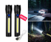Tactical Zaklamp op Accu met LED en COB-zijlicht