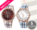Horloge Met Tartan Ruitdesign - Verkrijgbaar In 5 Kleuren!