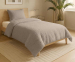 Zydante Dekbedovertrek Teddy Plain-Cashew-140 x 200/220 | 1-persoons