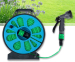 15M Platte Tuinslang Met Haspel En Sproeikop - Compact En Zeer Praktisch!