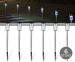 6-Delige Solar LED Tuinlampenset - Extra Groot Model, 40cm Boven De Grond!