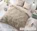 Sleeptime Flanellen Dekbedovertrek - Twin Washed Taupe - 140x200/220