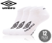 12 paar Umbro Enkelsokken Zwart of Wit - Ideaal voor In Je Sneakers! 