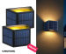 Up Down Muurlamp Met 3 Zonnepanelen - Vandaag 1+1 GRATIS!