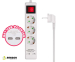2-In-1 Stekkerdoos Met Schakelaar Wit - Met Handige USB Poorten Poorten!
