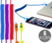 Stretch Oplaadkabel Met Lightning Of Micro USB - Verkrijgbaar In 5 Flitsende Kleuren!