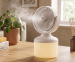 Oplaadbare Ventilator Met Verkoelende Mist En Sfeerlicht