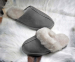 Walq Suede Wool Fitted Sloffen-Grijs-Vrouwen S (36 t/m 37,5)