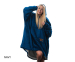 Warme Hoodie Blanket-Navy