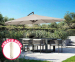 Luxe XXL Zweefparasol 3 Meter Beige - Inclusief Gratis Hoes!