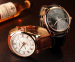 Chique Yazole Herenhorloge - Met Lederen Band En Quartz Uurwerk!