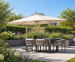Zweefparasol XXL 3 Meter Beige met Kruisvoet