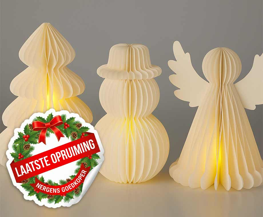 UITVERKOOP: Kerstversiering Met Licht Keuze Uit 3 Figuren