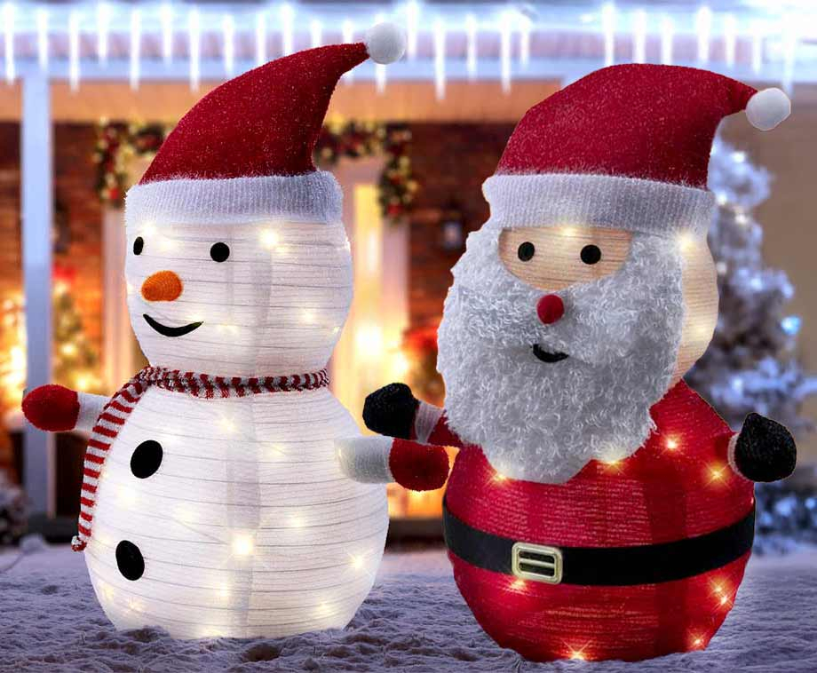 Lichtgevende Kerstfiguren