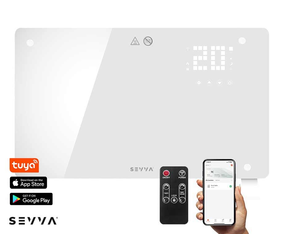 SEVVA? Slimme Paneelverwarming 2000W Wit