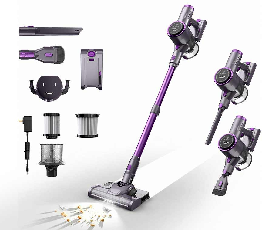 Steelstofzuiger Draadloos Met Dweilfunctie V8 - Met Extra Krachtige 20 kPa ...