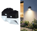 2-PACK Solar Wandlampen Met Bewegingssensor - Krachtige Verlichting Zonder Gedoe Met Aansluiten!