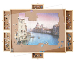 SEVVA® Houten Puzzeltafel - Gemakkelijk Puzzelen En Opbergen! 