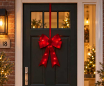 Decoratieve Kerstrik met LED Verlichting 61 cm Rood