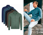 Mario Russo Full Zip Cardigan met Rits