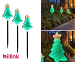 Tuinsteker Kerstboom met LED 3 Stuks