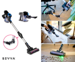 SEVVA® Draadloze Steelstofzuiger 2-In-1 Flex Pro - Met Roterende Borstel En Flexibele Stang!