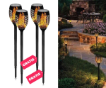 Tuinlamp Solar Fakkel XL Met Vlameffect - Vandaag 2+2 GRATIS!