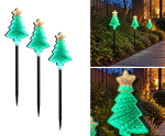 Tuinsteker Kerstboom met LED 3 Stuks