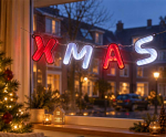 Kerstgordijn met LED Verlichting 100 cm