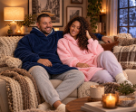 Hoodie Deken Corduroy met Sherpa Voering