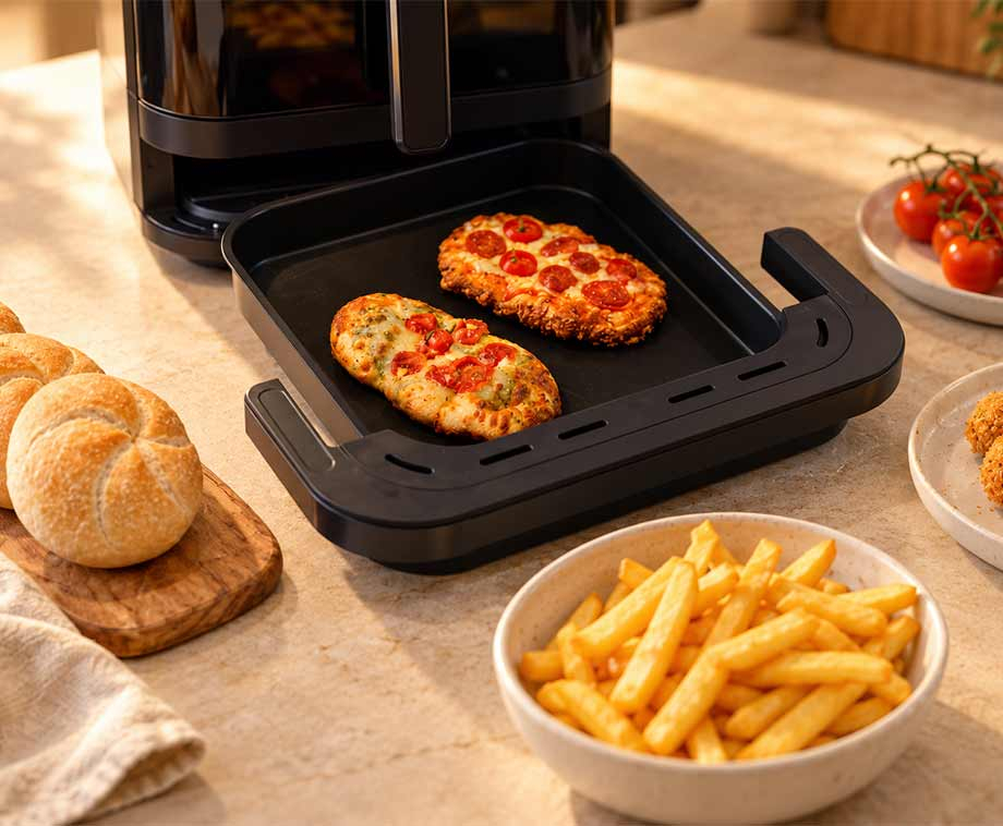 Dubbele Airfryer met Pizzalade 10 Liter