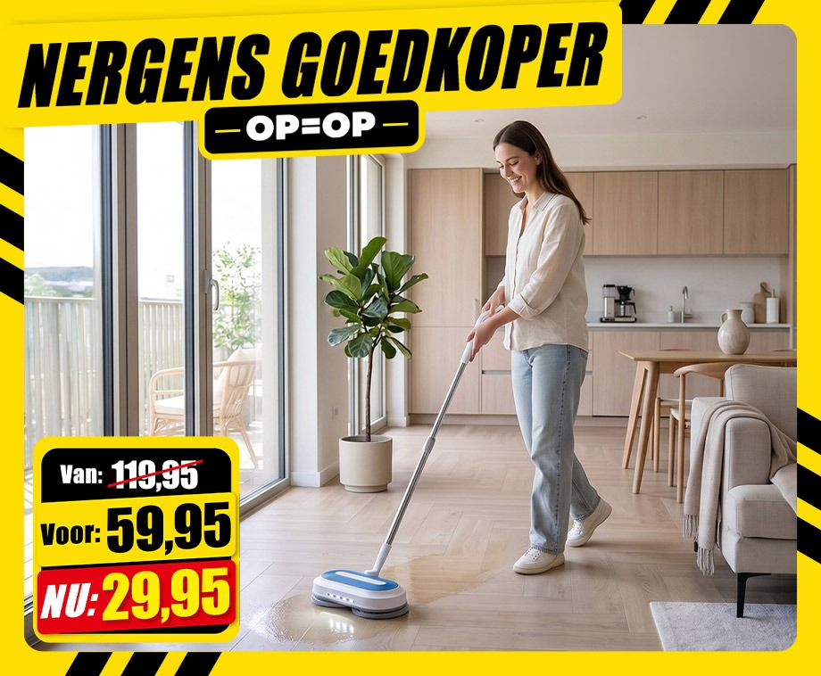 Elektrische Roterende Dweil met Sprayfunctie en LED