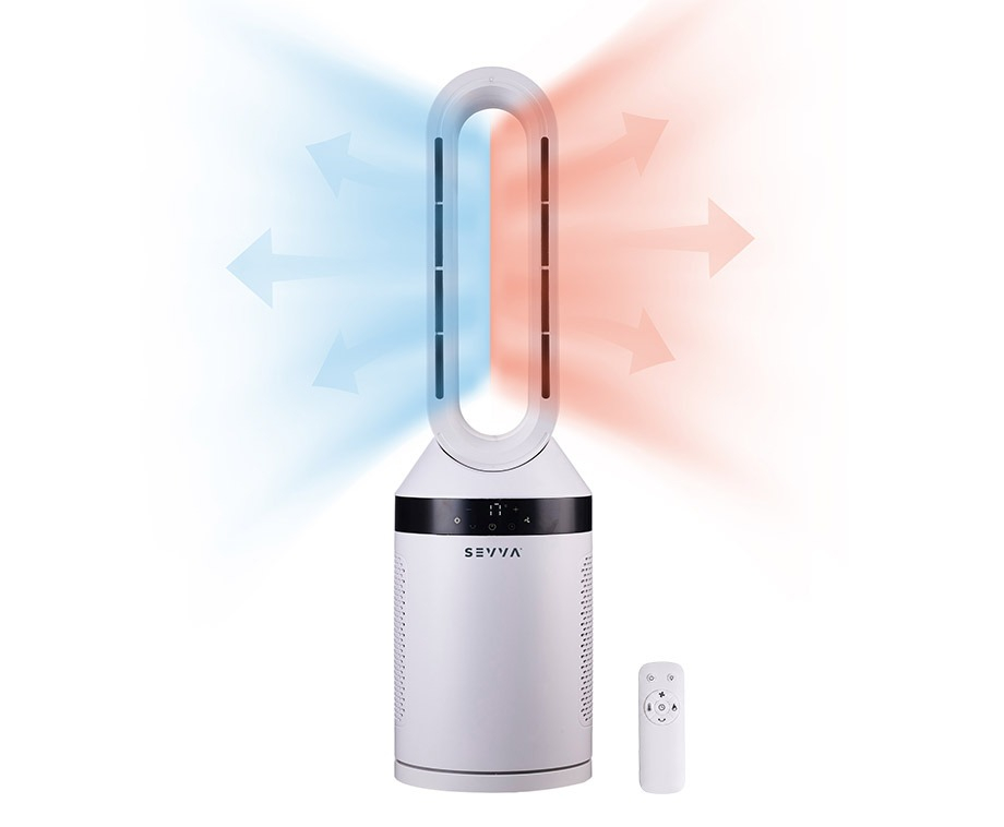 Bladloze Ventilatorkachel 2-in-1 met Afstandsbediening