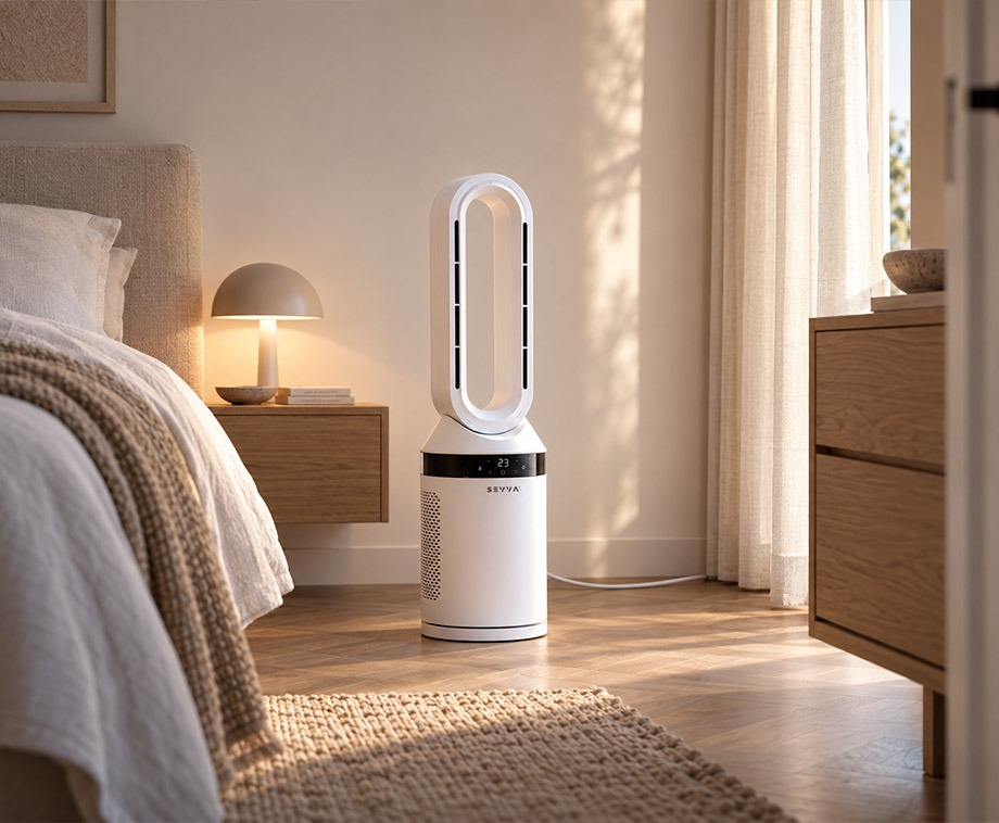Bladloze Ventilatorkachel 2-in-1 met Afstandsbediening