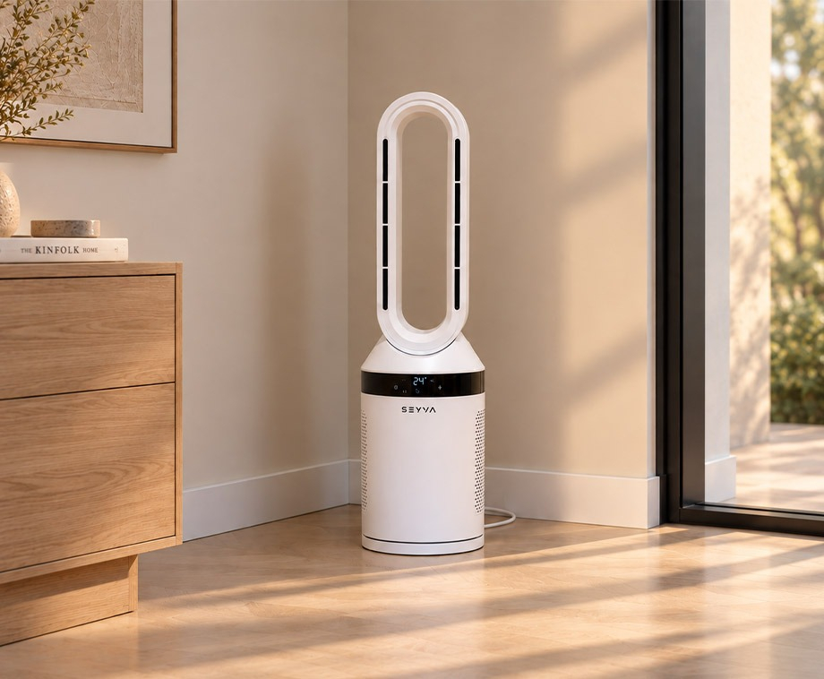 Bladloze Ventilatorkachel 2-in-1 met Afstandsbediening