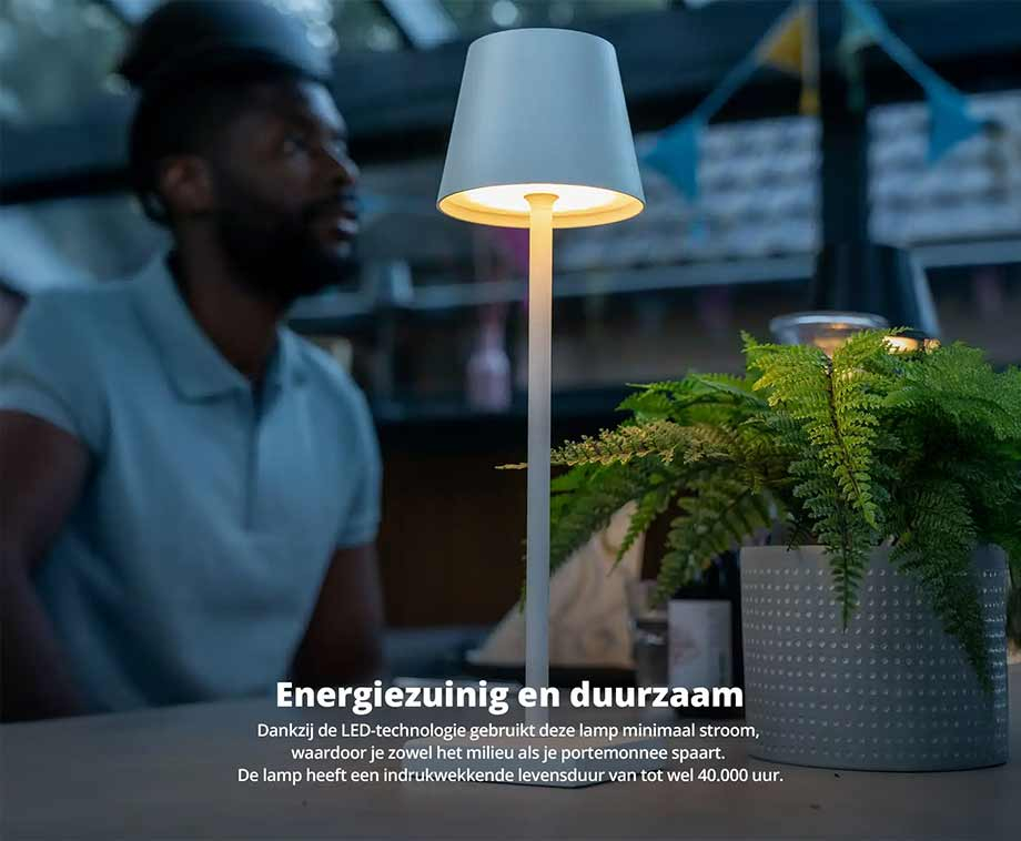 Draadloze Tafellamp Aluminium - Dimbaar En Met Kleurwissel!