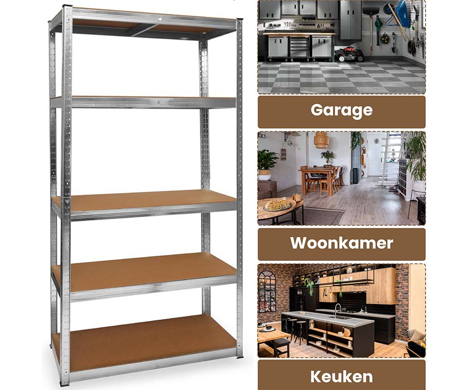Stellingkast 5 Planken Metalen Frame