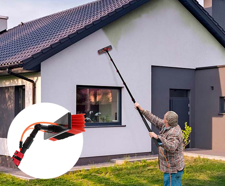 Telescopische Wasborstel Met Zeepdispenser