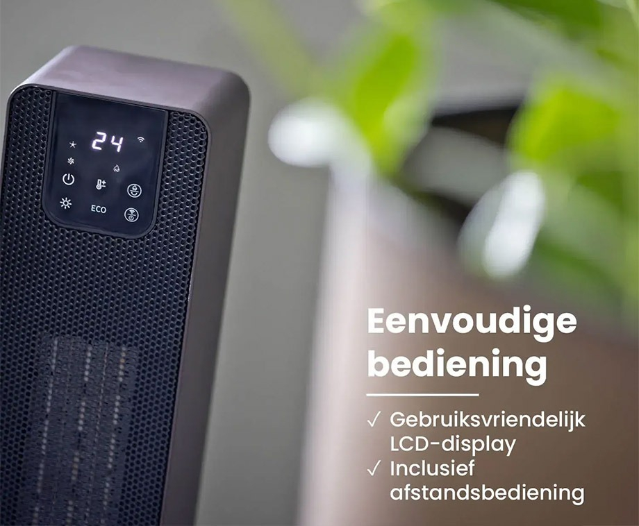 Torenheater met Sfeerhaard Wifi 2000W