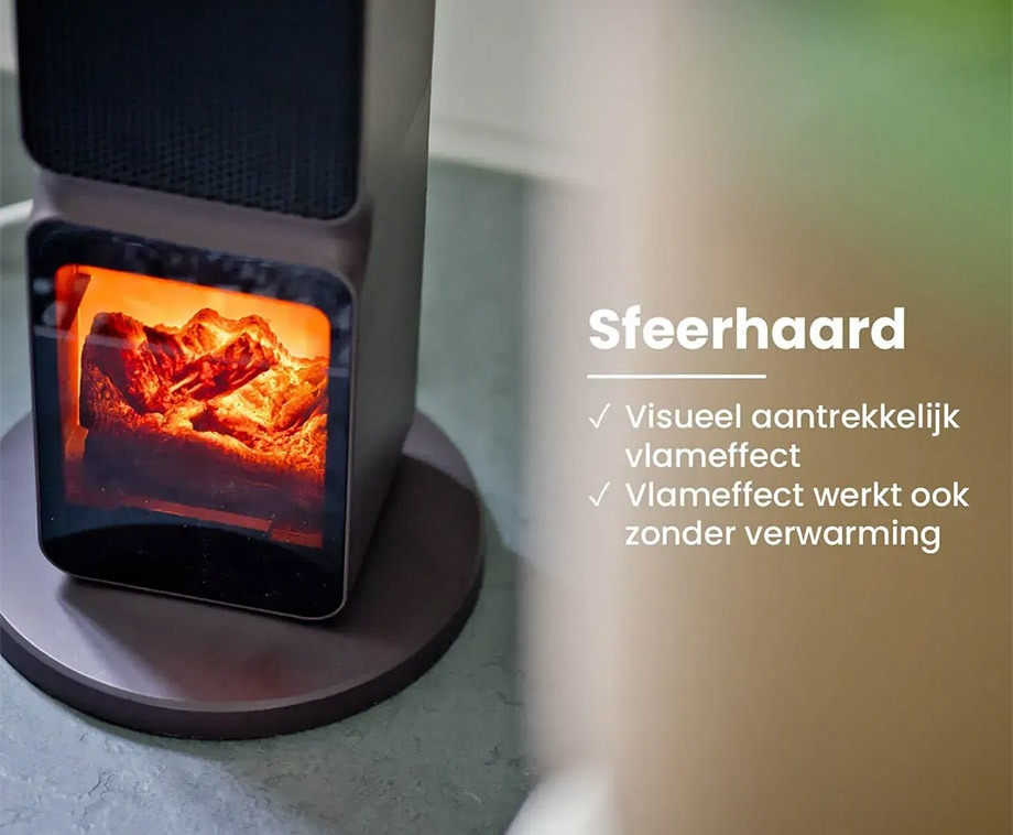 Torenheater met Sfeerhaard Wifi 2000W